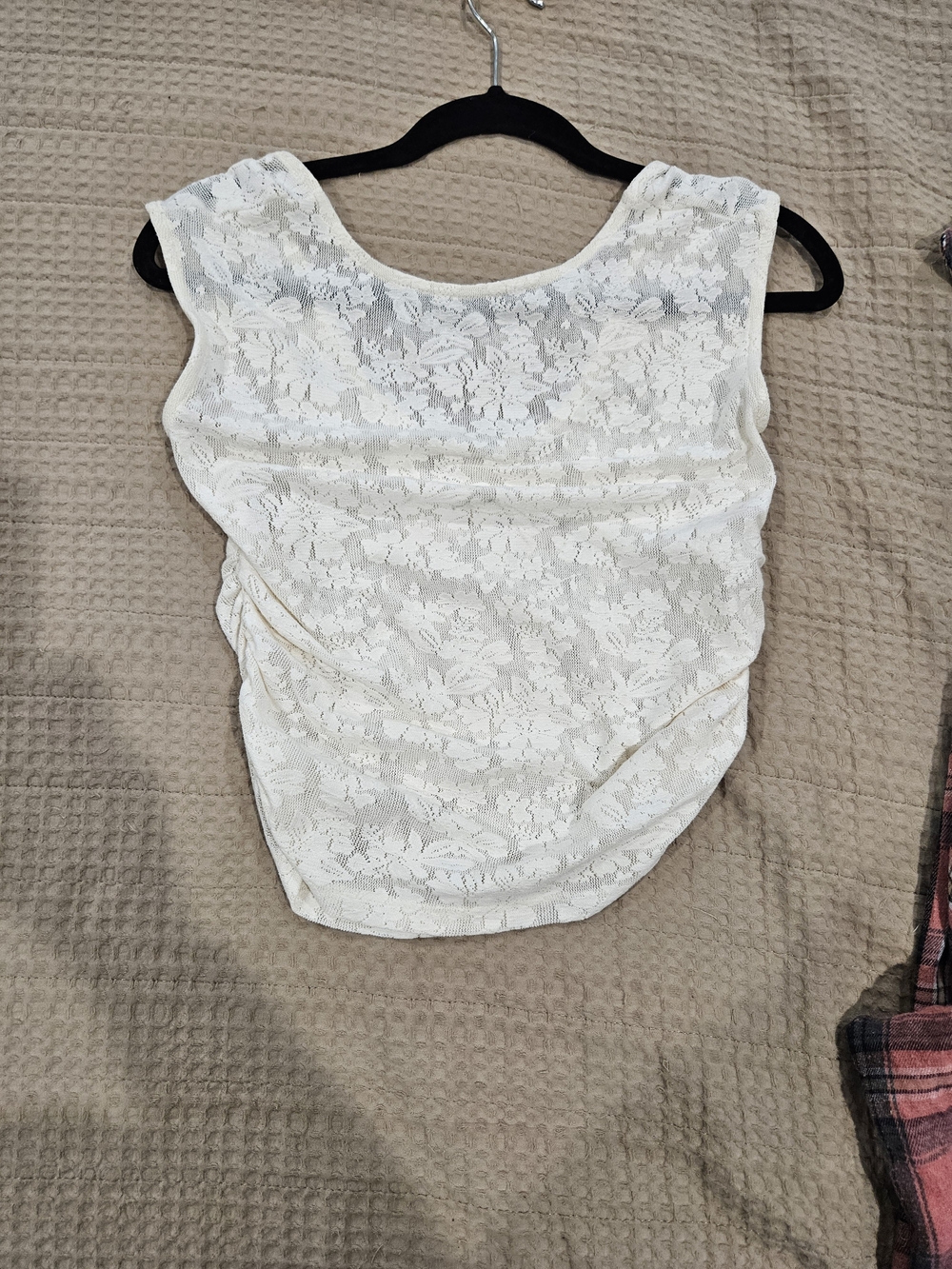 Pull&Bear Cream Floral Lace Camisole